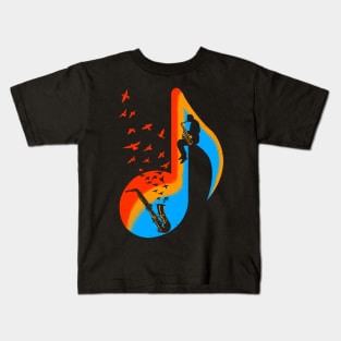 Music Saxophone Player Kids T-Shirt